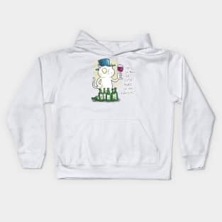 Dapper Cat - Wine enthusiast Kids Hoodie